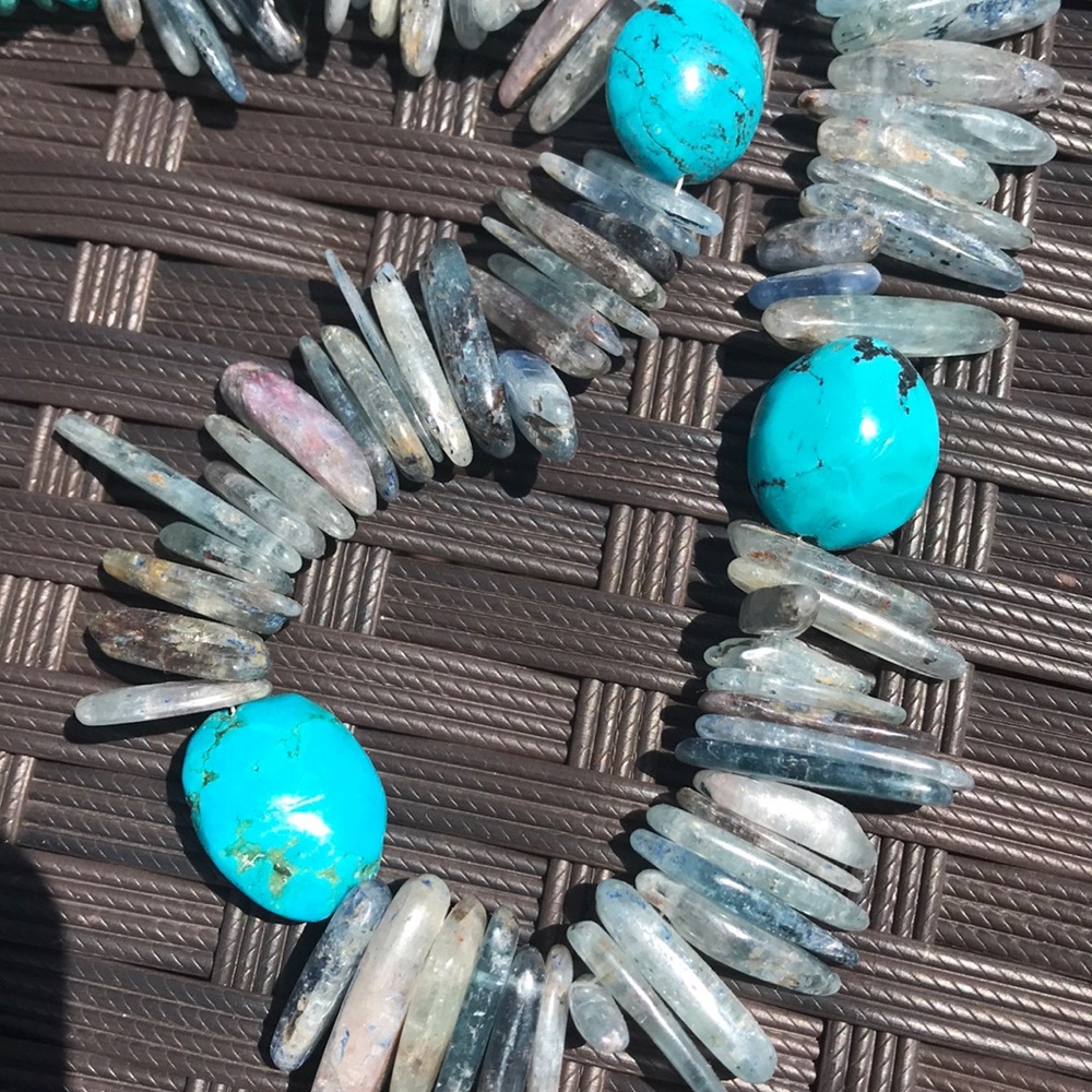 Handmade Genuine Turquoise Statement Necklace - Picture 6 of 9